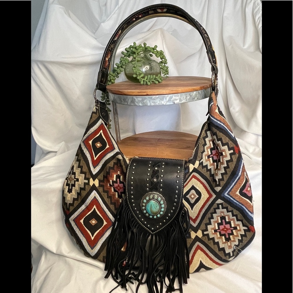 Montana West Fringed Hobo Shoulder Bag